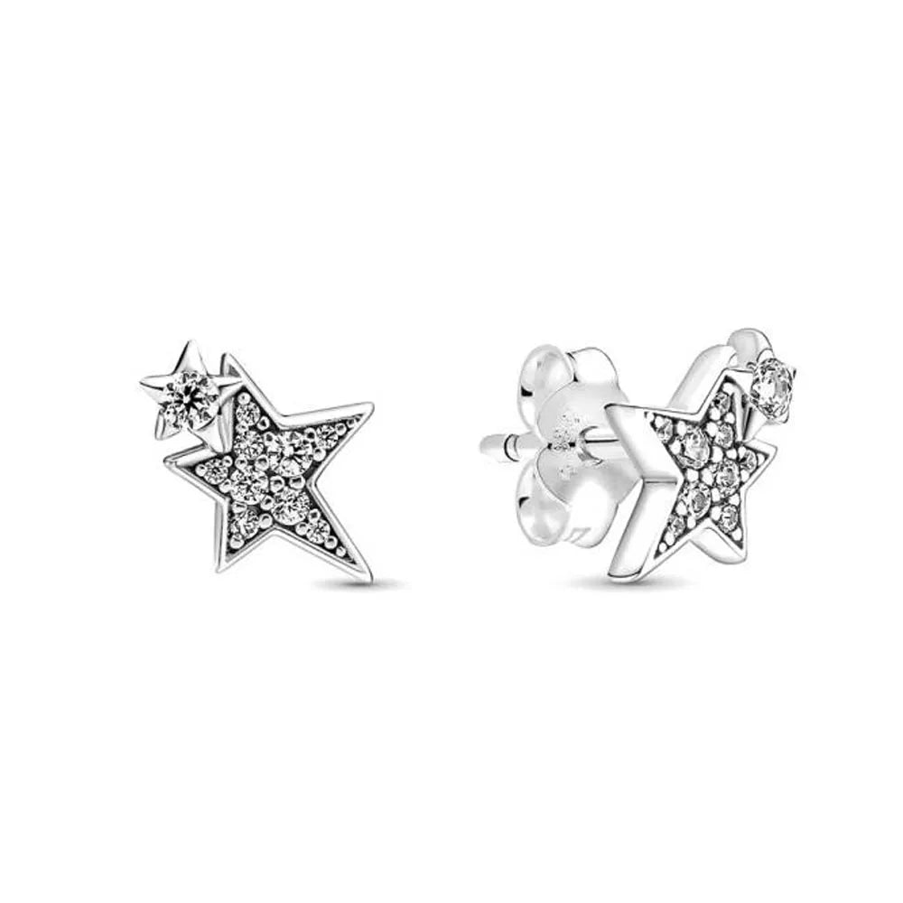 925 Silver Stud Earrings | Butterfly Snowflake Heart Moon Jewelry Gift